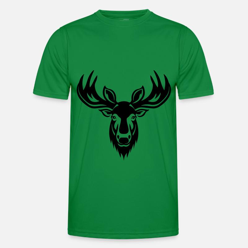 Moose Head - Men's Functional T-Shirt - kelly green