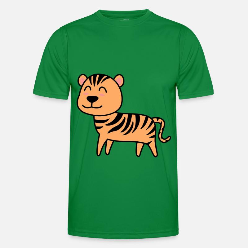 Tiger Comic Tier Männer Funktions-T-Shirt