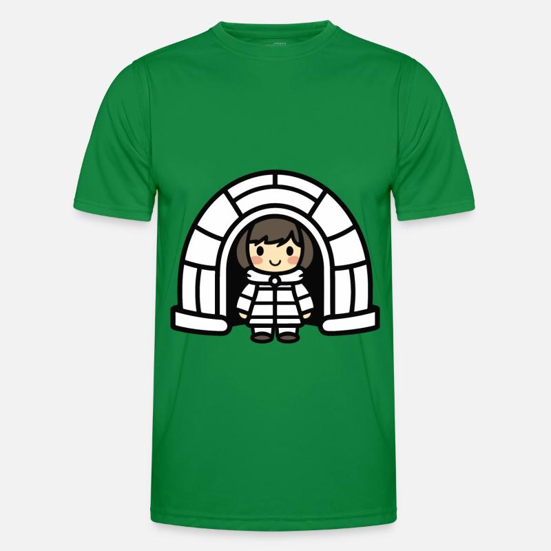 Winter Eskimo Igloo Men's Functional T-Shirt