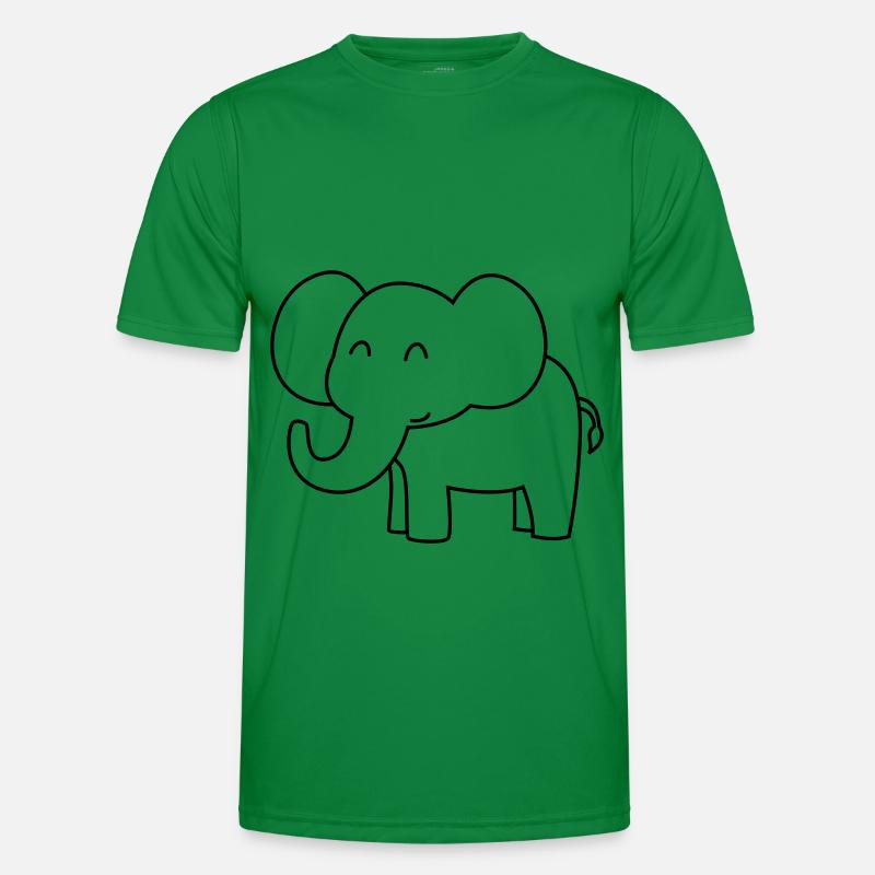Elefant Comic Männer Funktions-T-Shirt