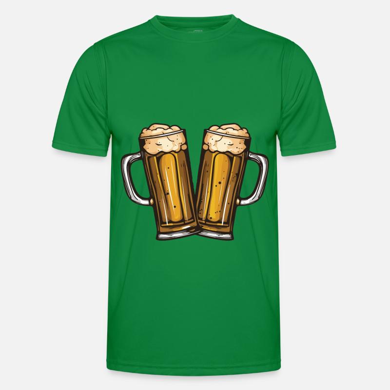 Bier Glas Prost Drinking - Männer Funktions-T-Shirt - Kelly Green