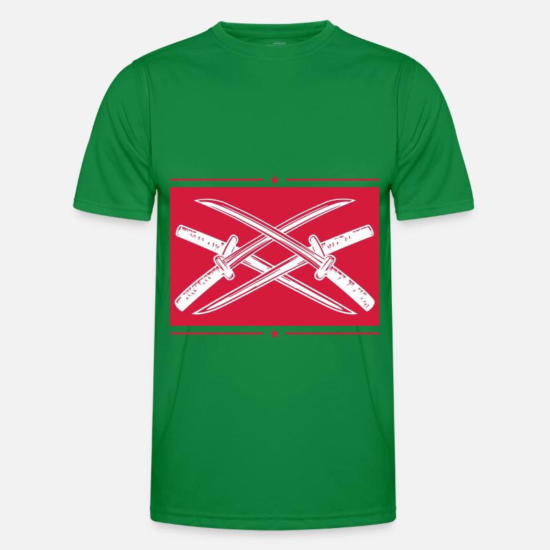 Samurai Sword Element - Men's Functional T-Shirt - kelly green