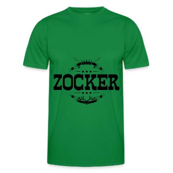 Zocker Gamer - Männer Funktions-T-Shirt - Kelly Green - Vorne - AI Model Male 178 dark (178cm)