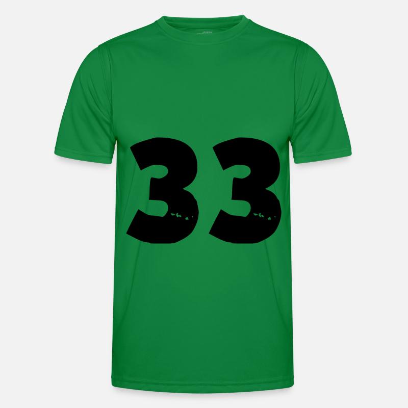33 number - Men's Functional T-Shirt - kelly green