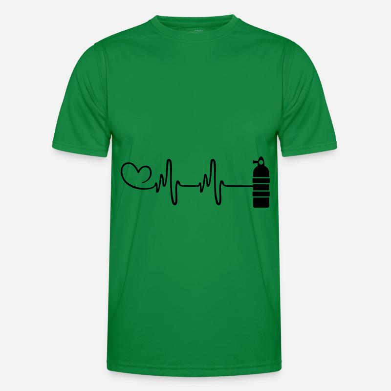 Oxygen Diving Pulse Heart Men's Functional T-Shirt