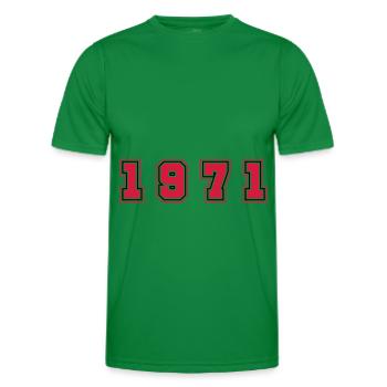 1971 Year Number - Men's Functional T-Shirt - kelly green - Front - AI Model Male 178 dark (178cm)