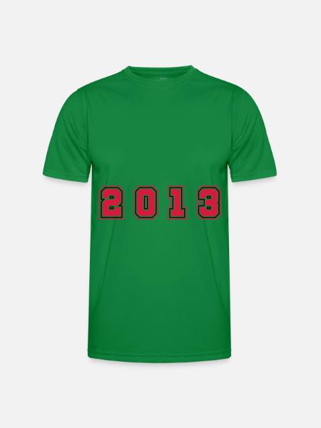 2013 Year Number - Men's Functional T-Shirt - kelly green