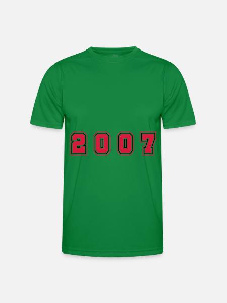 2007 Year Number - Men's Functional T-Shirt - kelly green