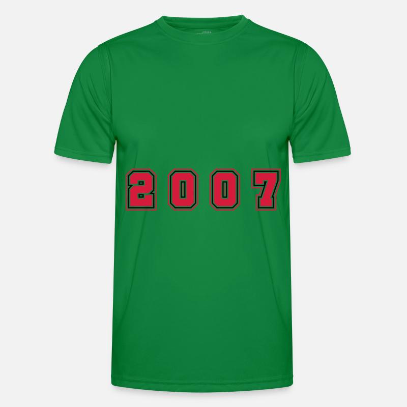 2007 Year Number - Men's Functional T-Shirt - kelly green