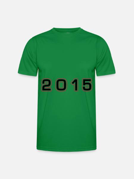 2015 Year Number - Men's Functional T-Shirt - kelly green