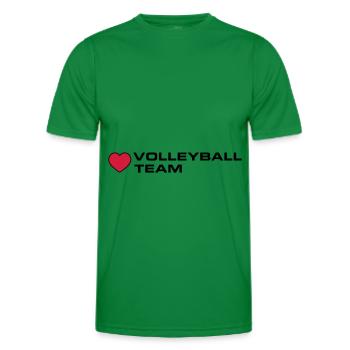 Cœur de l’équipe de volley-ball - T-shirt sport Homme - vert - Devant - AI Model Male 178 dark (178cm)