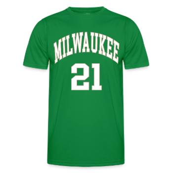 Milwaukee 21 - T-shirt sport Homme - vert - Devant - AI Model Male 178 dark (178cm)