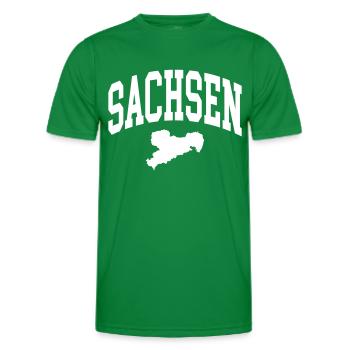 Sachsen - Männer Funktions-T-Shirt - Kelly Green - Vorne - AI Model Male 178 dark (178cm)