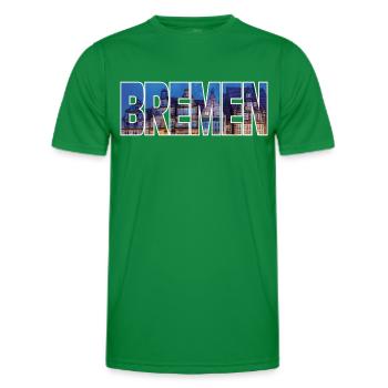 Bremen - Men's Functional T-Shirt - kelly green - Front - AI Model Male 178 dark (178cm)
