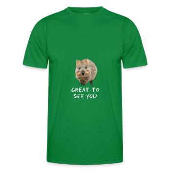 Quokka - Friendly - Männer Funktions-T-Shirt - Kelly Green - Vorne - AI Model Male 178 dark (178cm)