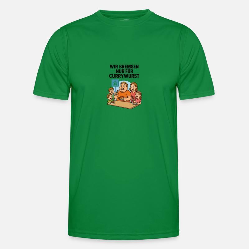 Currywurst Pause Pause Freins Nourriture Restauration Rapide Culte T-shirt sport Homme