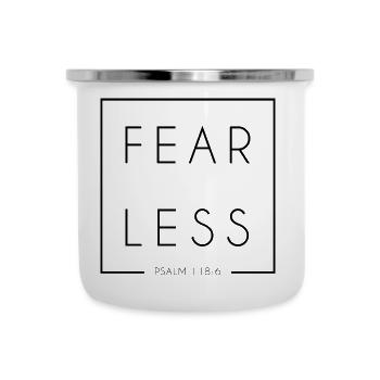 FEARLESS - Emaille-Tasse - Weiß - Vorne