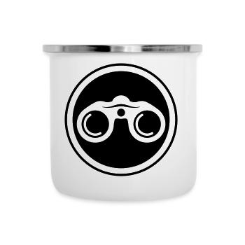 Fernglas Symbol - Emaille-Tasse - Weiß - Vorne