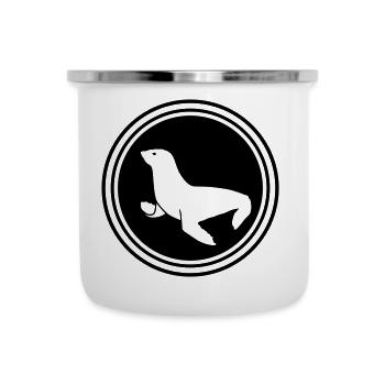 seehund tier - Emaille-Tasse - Weiß - Vorne