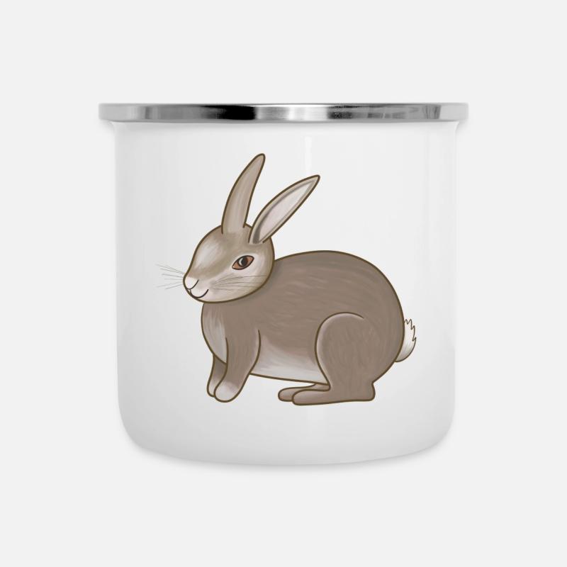 Rabbit brown - Camper Mug - white