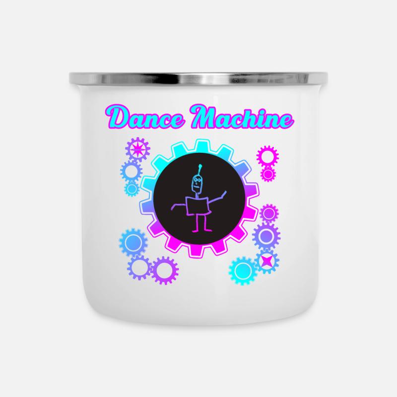Dance Machine - Emaille-Tasse - Weiß