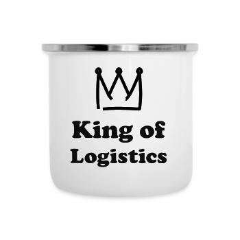 Le roi de la logistique - Tasse émaillée - blanc - Devant