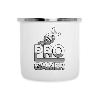 PRO GAMER (Weiß) + DNA - Gaming - Emaille-Tasse - Weiß - Vorne