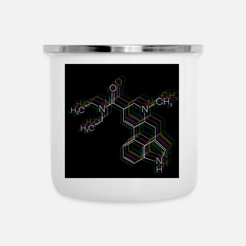 Molécule de LSD - Tasse émaillée - blanc
