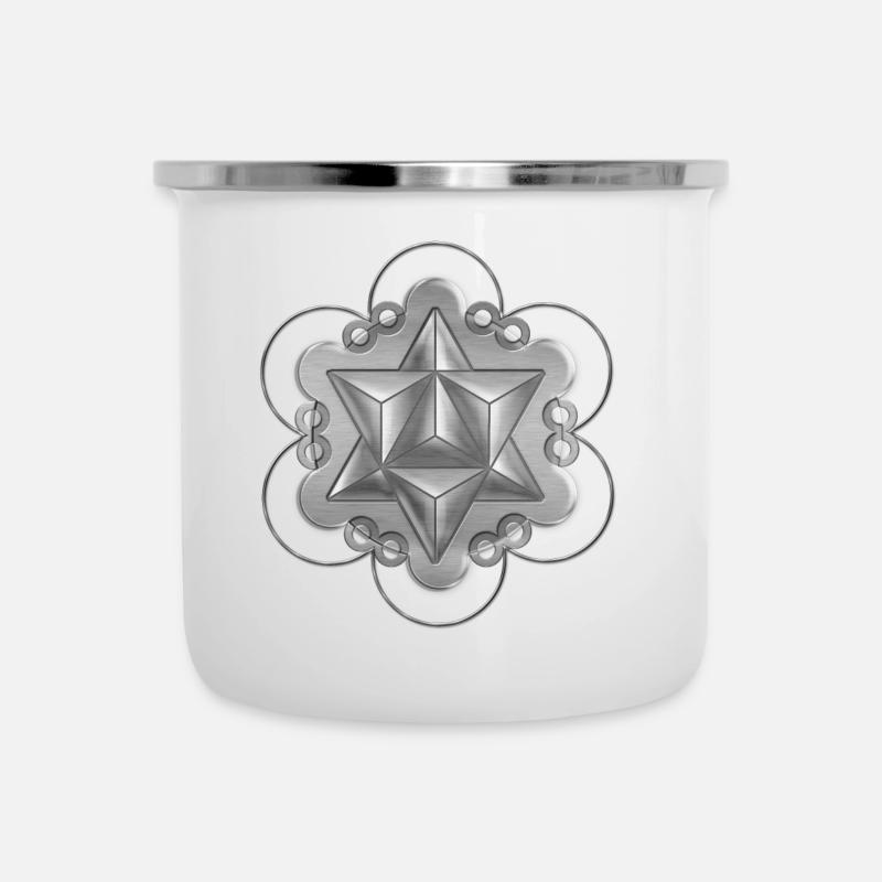 Mercabá Agrogramm - Emaille-Tasse - Weiß