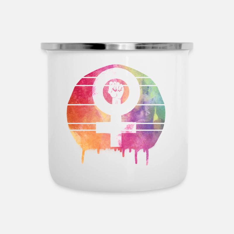 Féminisme Égalité - Tasse émaillée - blanc