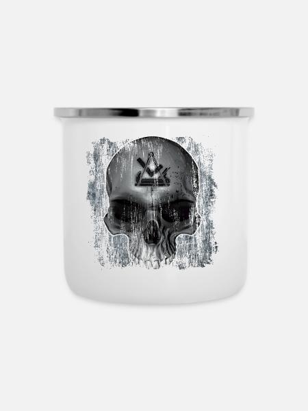 Tischler - Emaille-Tasse - Weiß