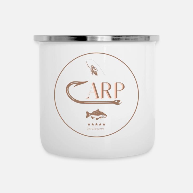 carp apparel emblem - Camper Mug - white