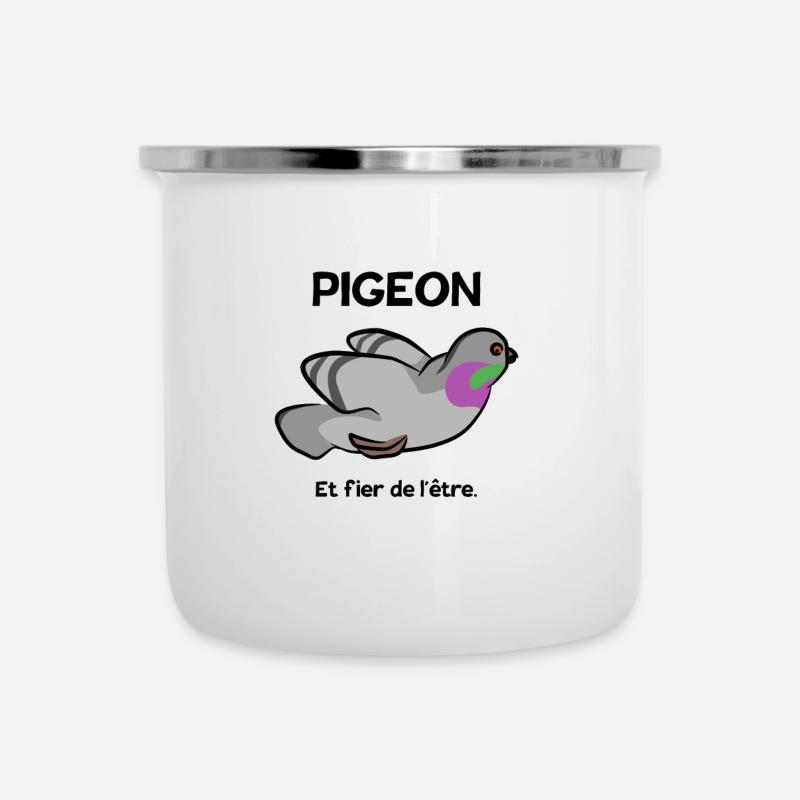 Pigeon - Tasse émaillée - blanc