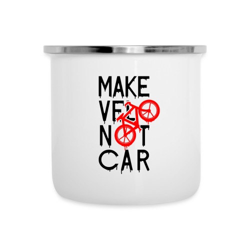 MAKE VÉLO NOT CAR ! (cyclisme) - Tasse émaillée