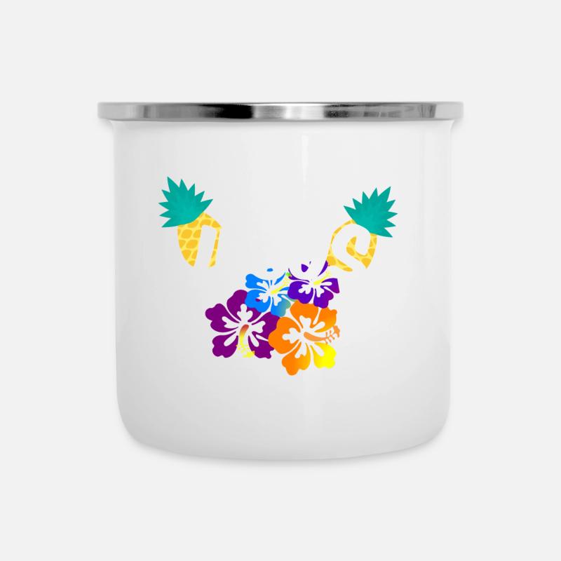 Jésus Hawaï - Tasse émaillée - blanc