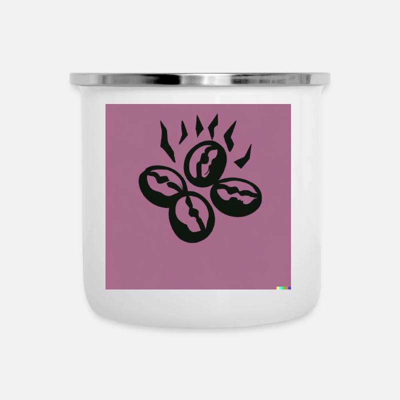 Beans 3 - Emaille-Tasse - Weiß