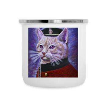 The Fred the Admiral's Cat - Camper Mug - white - Front