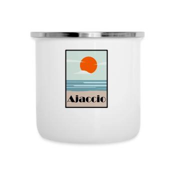 Ajaccio Corsica - Emaille-Tasse - Weiß - Vorne