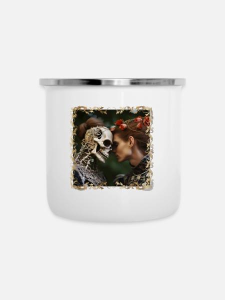 Dead Love - Emaille-Tasse - Weiß