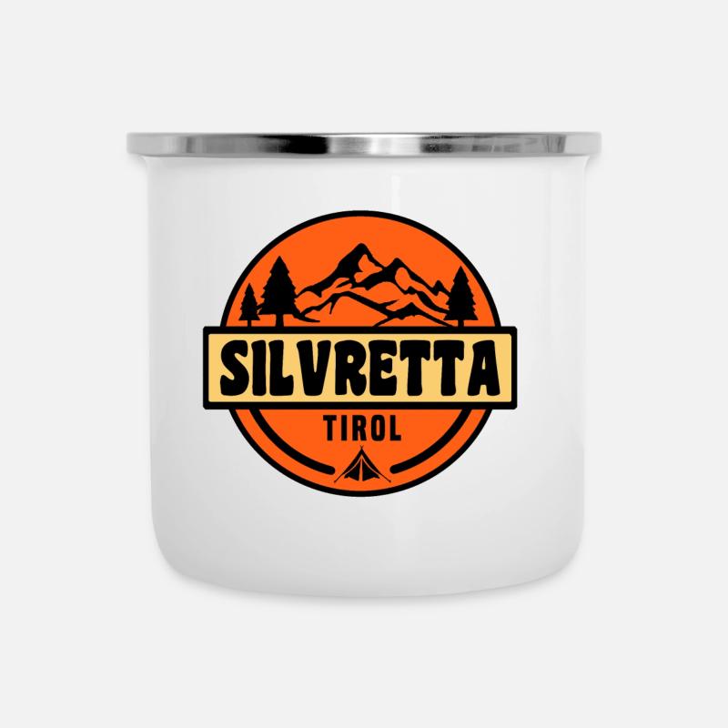 Silvretta - Emaille-Tasse - Weiß