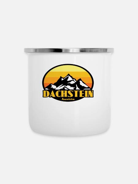Dachstein - Emaille-Tasse - Weiß