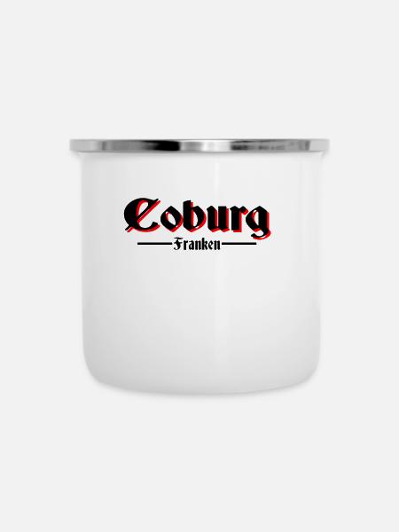 Coburg - Emaille-Tasse - Weiß
