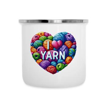 I Love Yarn - Camper Mug - white - Front