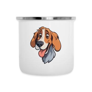 Slovensky Kopov Dog Breed Cartoon Kawaii Illustrat - Camper Mug - white - Front