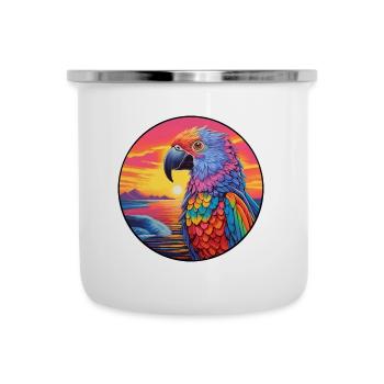 Bird Colorful Watercolor Cartoon Kawaii Animal - Camper Mug - white - Front