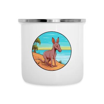 Aardvark Watercolor Cartoon Kawaii Clipart Animal - Camper Mug - white - Front