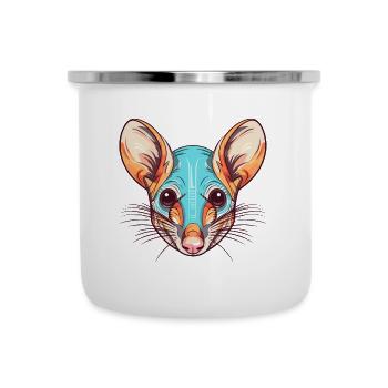 Elephant Shrew Colorful Watercolor Cartoon Kawaii - Camper Mug - white - Front