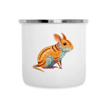 Elephant Shrew Colorful Watercolor Cartoon Kawaii - Camper Mug - white - Front