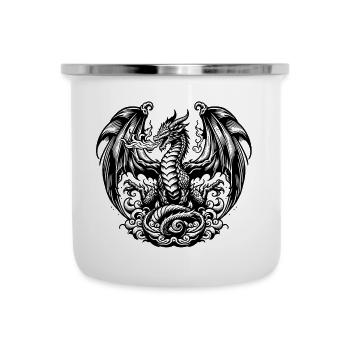 Fearsome Mythical Dragon - Camper Mug - white - Front