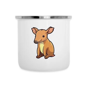 Aardvark Cute Cartoon Kawaii Watercolor Animal Pet - Camper Mug - white - Front